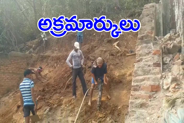 Occupied bhadradri temple lands in bhadradri Kothagudem district