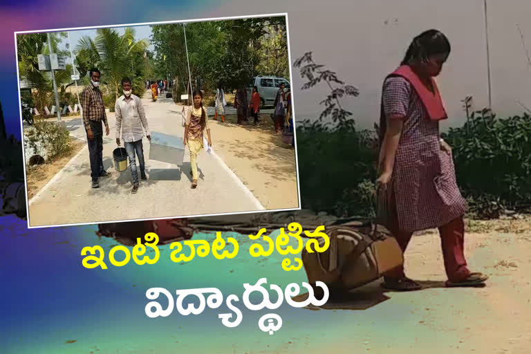 students are vacating hostels in warangal rural district due to corona holidays