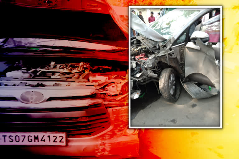 Surabhi Vani devi car hitted a gate in the assembly premises