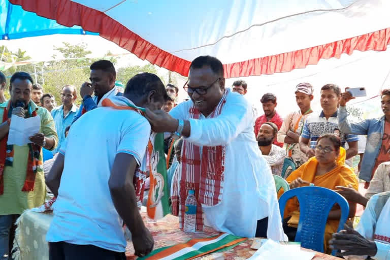 congress candidate sashi kanta dass election campaign in raha