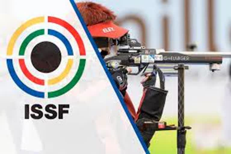 India's Swapnil Kusale, Chain Singh and Niraj Kumar clinch men's team gold in 50m rifle 3 positions event of shooting World Cup.