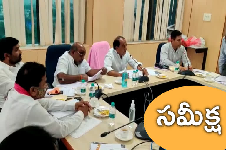 minister allola indrakaran reddy review with officials