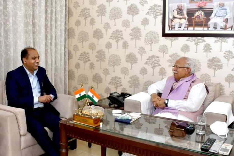 himachal cm jairam thakur met haryana chief minister in chandigah