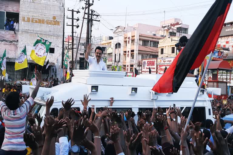 திமுக தலைவர் மு.க.ஸ்டாலின் பேச்சு  திமுக தலைவர் மு.க.ஸ்டாலின் தேர்தல் பரப்புரை  2021 தேர்தல்  மு.க.ஸ்டாலின் கரூரில் தேர்தல் பரப்புரை  DMK leader MK Stalin's speech  DMK leader MK Stalin's election campaign  2021 election  MK Stalin's election campaign in Karur