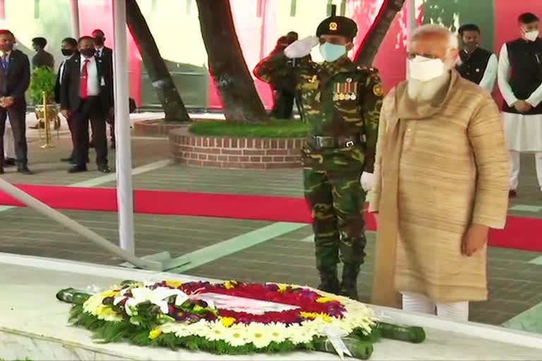 PM Modi visits mausoleum of 'Bangabandhu'