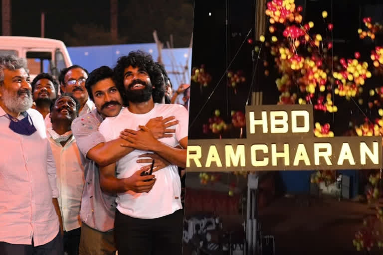 RRR team surprises Ram Charan with birthday celebration as grand as their film