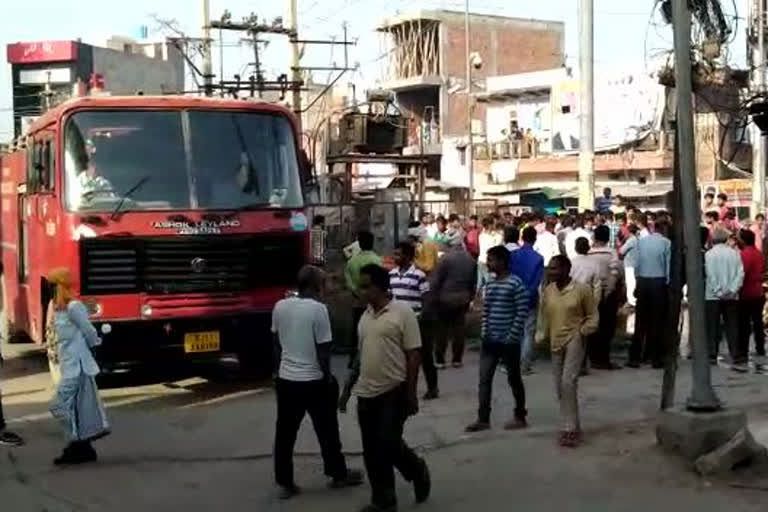 caught fire in a shop , Fire in dholpur