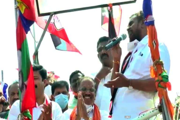 Minister SB Velumani campaign