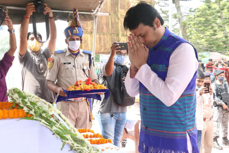 adieu to crpf jawan mangaram debarma with state honour