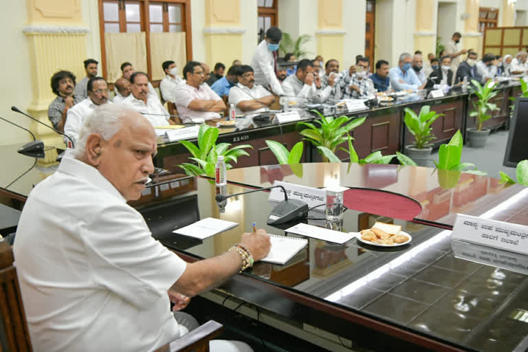 cm yadiyurappa calls corona meeting