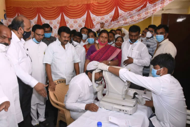 Free eye medical camp, thalasani srinivas yadav, sanathnagar