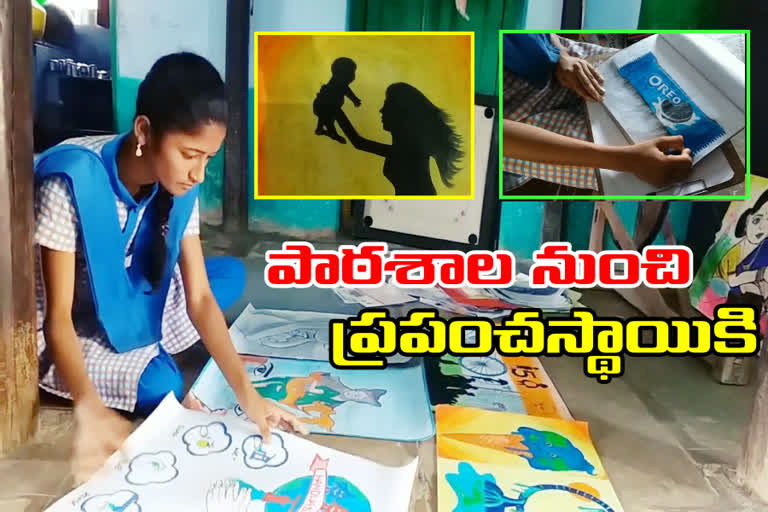 girl talent in painting