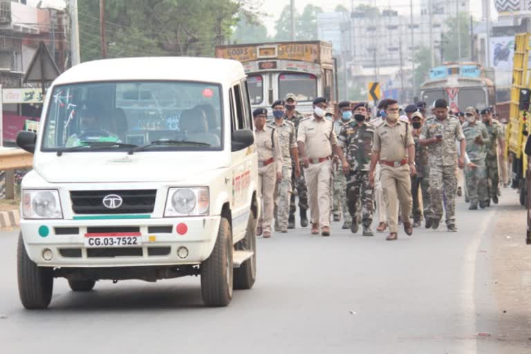 kondagaon police taken off flag march in view of holi