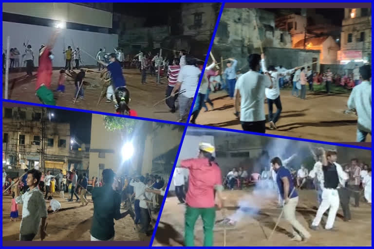 holika dahan on holi at nellore