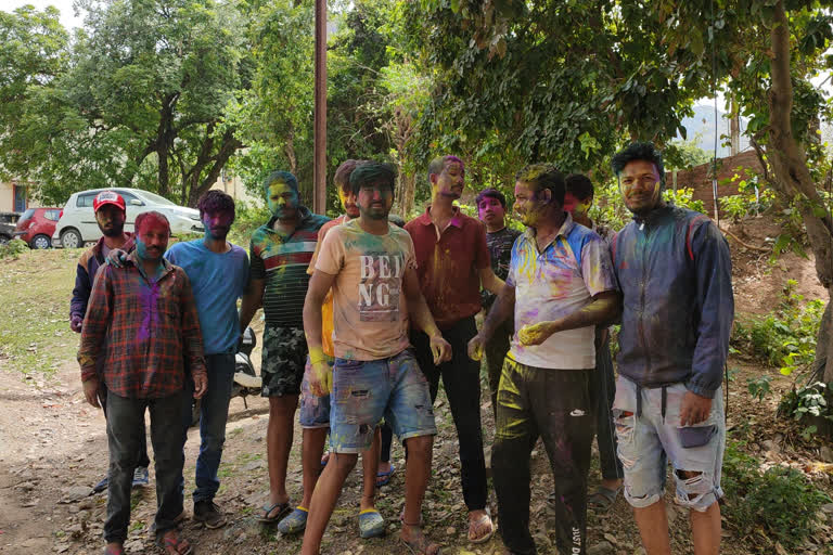 holi celebration bilaspur