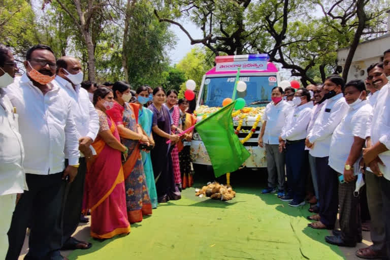 mp maloth kavitha inaugurated ambulance