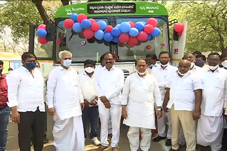 minister indrakaran reddy, mobile bio toilet in adilabad