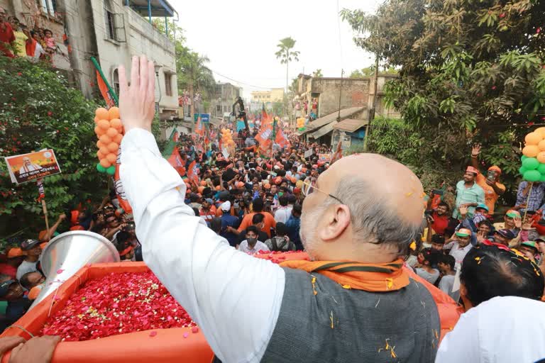 অমিত শাহের রোড শো