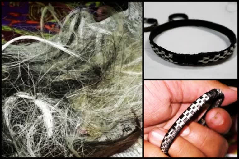 Old forgotten craft of making bangles from Horsehair