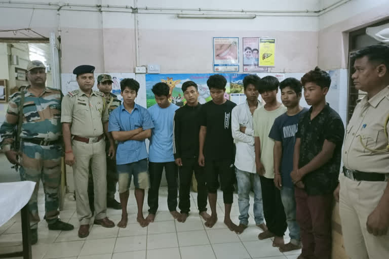 Tripura, minors, raped  gang rape in tripura eight arrested  tripura crime  പെൺകുട്ടികളെ ബലാത്സംഗം ചെയ്‌ത യുവാക്കളെ പിടികൂടി  ത്രിപുര  എട്ട് യുവാക്കൾ ചേർന്ന് ബലാത്സംഗം