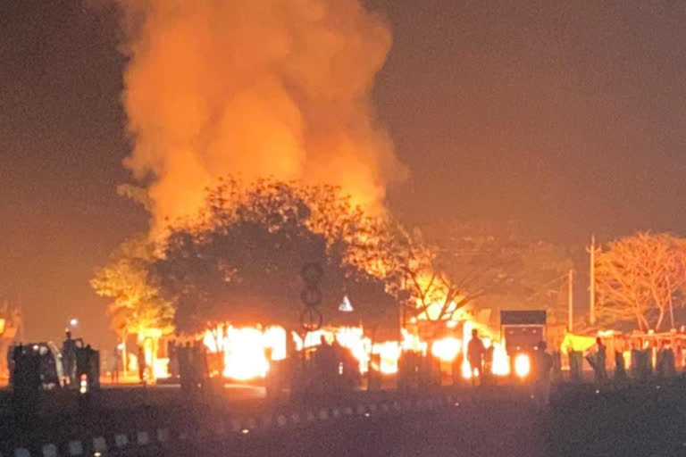 massive fire engulfed udali tiniali bazar in hojai