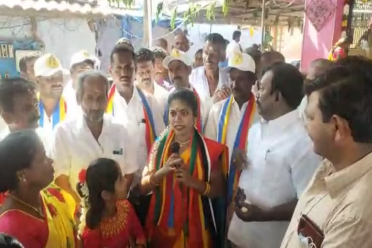 பாமக வேட்பாளர் திலகபாமா பரப்புரை