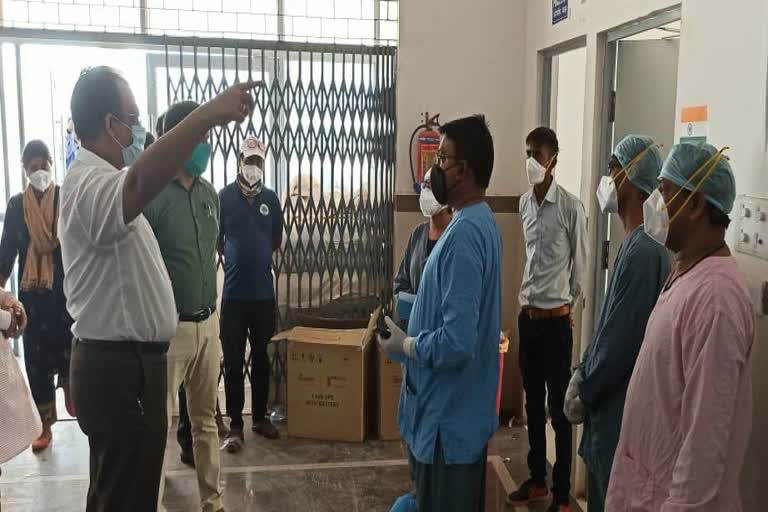 Collector inspected Covid 19 Hospital