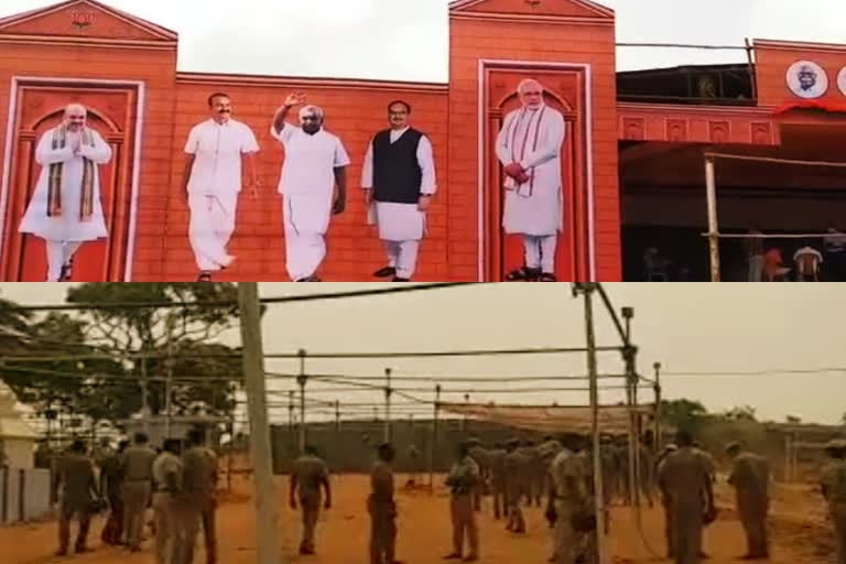 Prime ministePrime Minister Modi visits Kanyakumarir modi visit  பிரதமர் மோடி கன்னியாகுமரி வருகை  மோடி கன்னியாகுமரி வருகை  மோடி கன்னியாகுமரி  Modi Kanyakumari  Prime Minister Modi visits Kanyakumari  Modi's visit to Kanyakumari amassed five thousand police