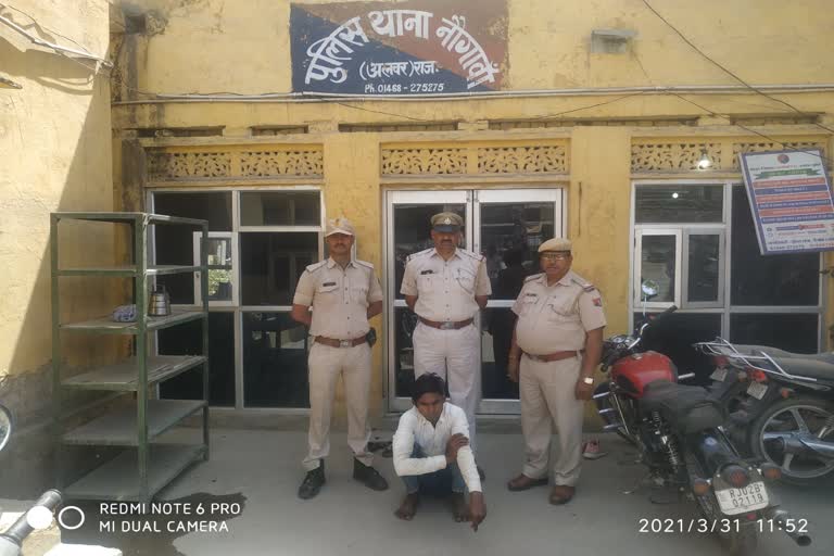 मंदिर में चोरी मामला, अलवर समाचार,  Absconding accused arrested