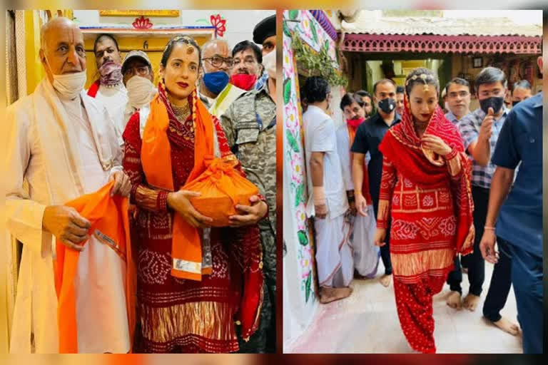 kangana-ranaut-visits-shrinathji-temple-in-udaipurs-nathdwara