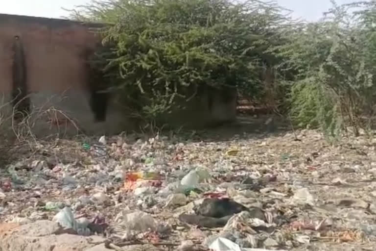 people facing problem due to garbage in park in rohini