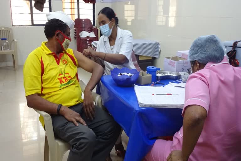 Corona Vaccination for Ravi Krishna Reddy