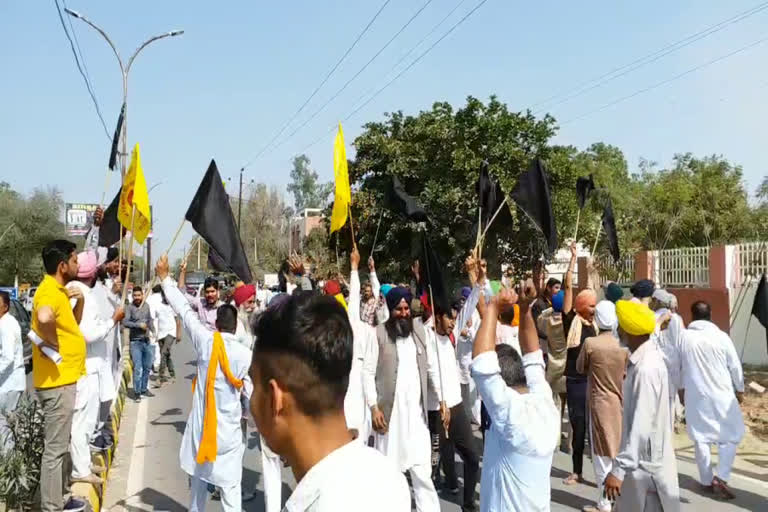 farmers protest fci agencies sirsa