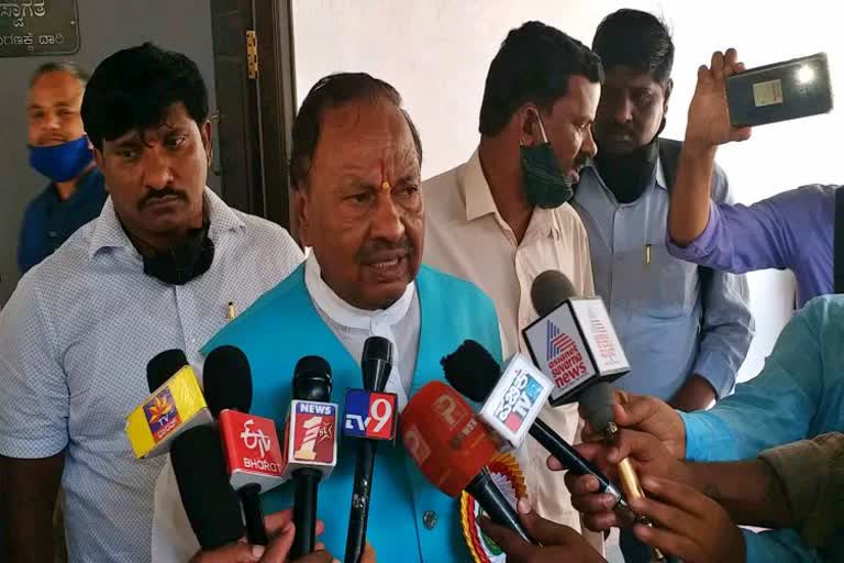 minister Ishwarappa outrage against siddaramaiah