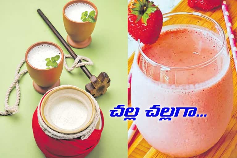 lassi with fruits, lassi in summer