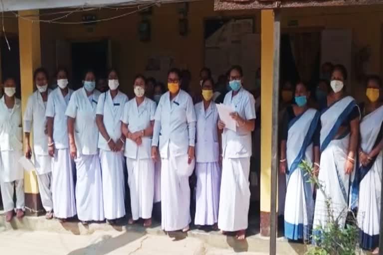 Nurses Protest Against DC and Election Commission At Hojai