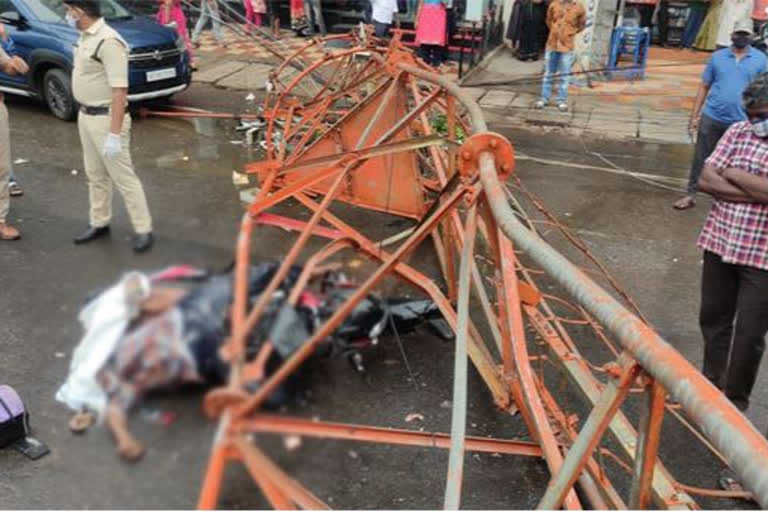 cell tower fell at tadepalligudem