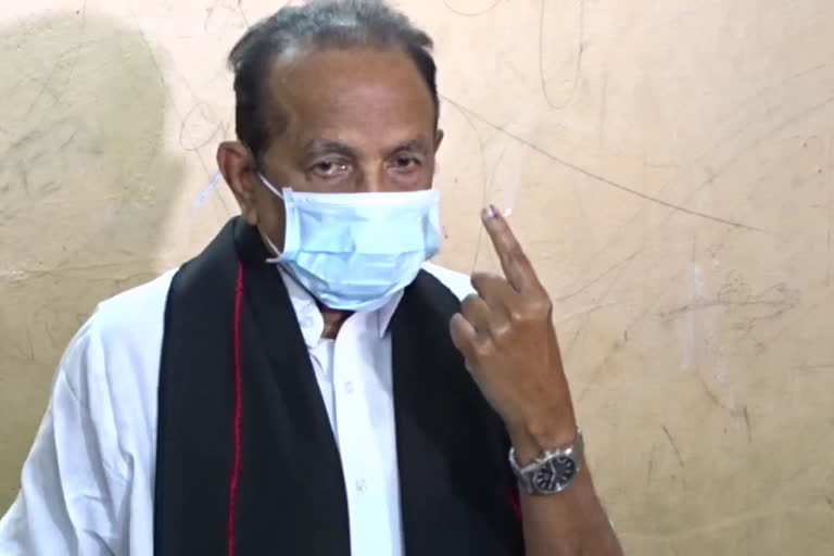 vaiko voted in his constituency