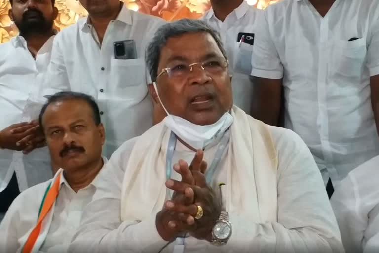 Opposition leader Siddaramaiah