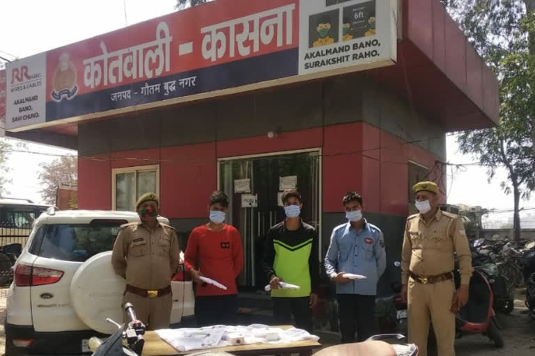 three crooks arrested by kasna police in noida