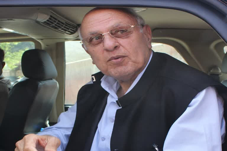 Farooq Abdullah  Covid positive  Farooq Abdullah latest news  Covid cases in Jammu and Kashmir  ഫറൂഖ് അബ്‌ദുള്ളയ്‌ക്ക് വീണ്ടും കൊവിഡ്  ഫറൂഖ് അബ്‌ദുള്ള  ഒമർ അബ്‌ദുള്ള