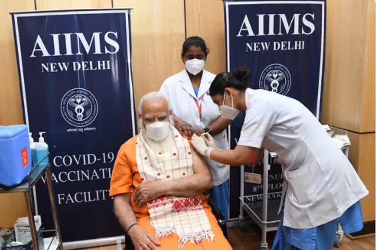 Prime Minister Modi gets second jab of Covid vaccine