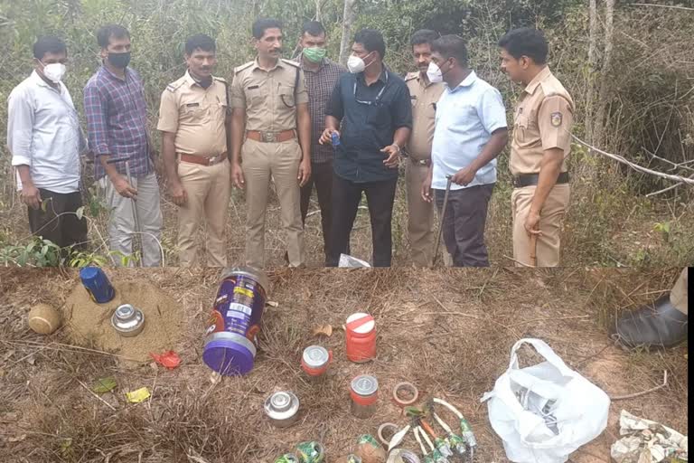 മമ്പറത്ത് സ്‌ഫോടക ശേഖരം കണ്ടെത്തി  സ്‌ഫോടക ശേഖരം കണ്ടെത്തി  സ്ഫോടകശേഖരം പിടികൂടി  കണ്ണൂരിൽ സ്‌ഫോടക ശേഖരം കണ്ടെത്തി  Mambaram in Kannur bomb found  Kannur bomb found  explosives was found at Mambaram  explosives was found kannur