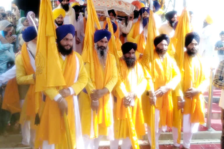 Jind A grand welcome to the kirtan dedicated to Guru Tegh Bahadur's 400th Prakash Parv