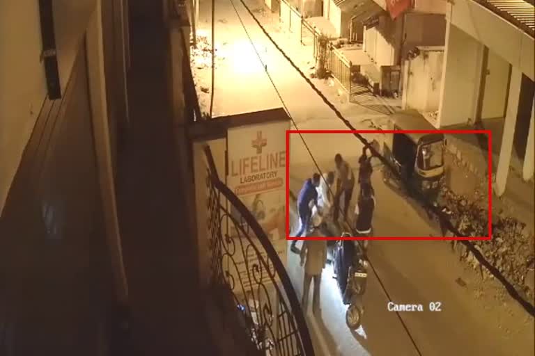 rowdy sheeter murder video in cctv