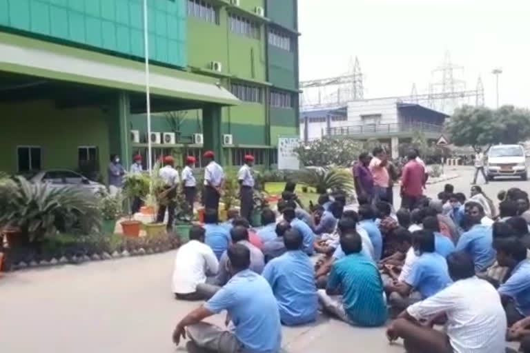 mettur thermal power station workers strike