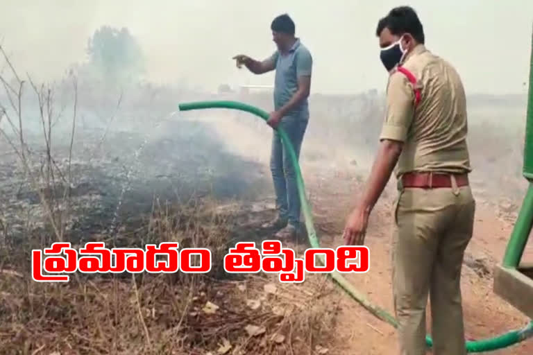 fire accident at  peechupalli village