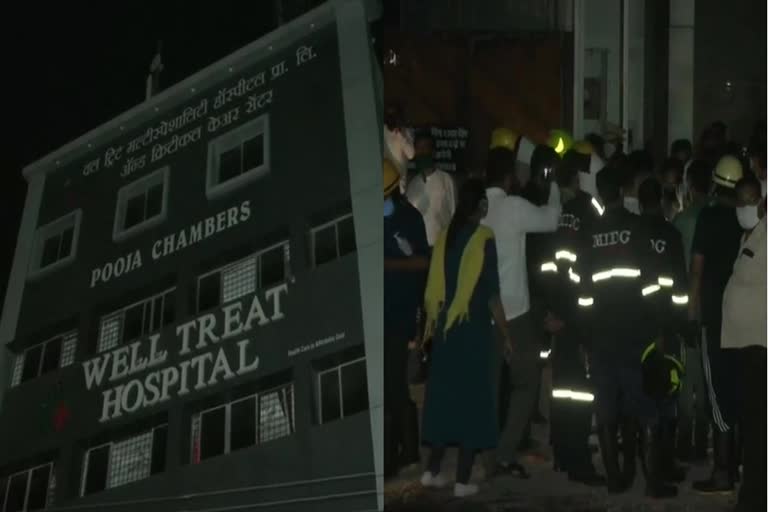 fire at covid hospital