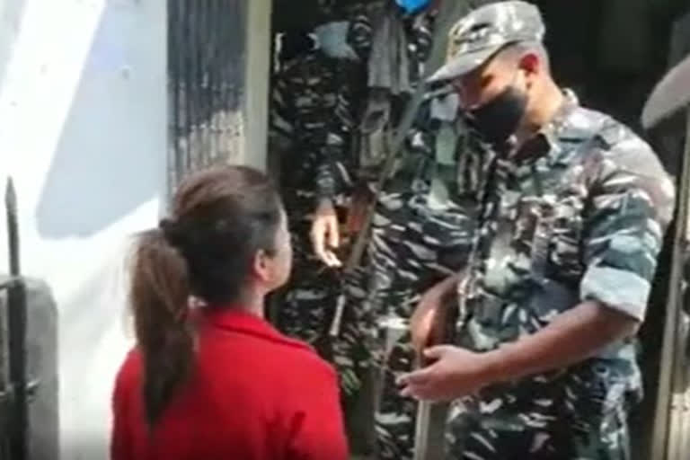 bengal election 2021: bjp candidate payal sarkar visiting booths at behala east