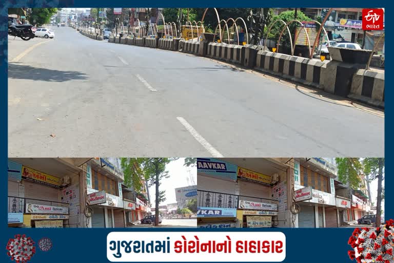 કોરોનાને હરાવવા બારડોલીની બજારો રહી બંધ